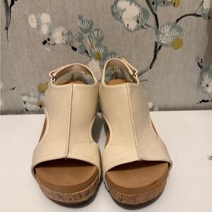 Corkys Cream Wedge Sandals